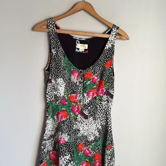 Anthropologie Maeve Violette Floral Midi Dress - Picture 5 of 14